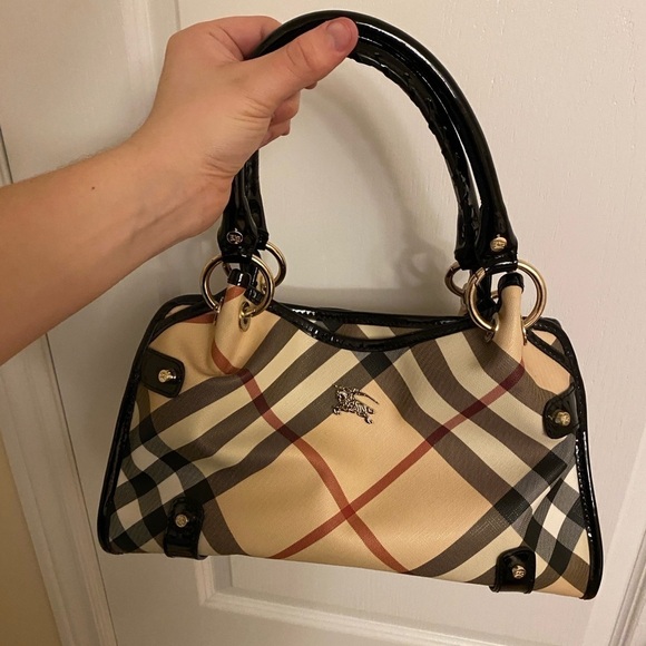 Authentic Burberry Classic Novacheck Purse Hand Bag - Picture 1 of 12
